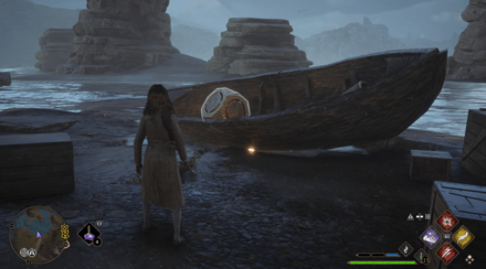 Hogwarts Legacy - Find Cube on Boat by the Shore