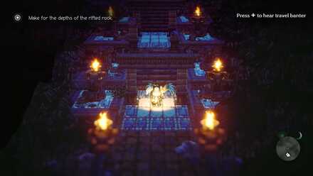 Octopath Traveler 2 - Temenos Chapter 4 - Make for the depths of the rifted rock