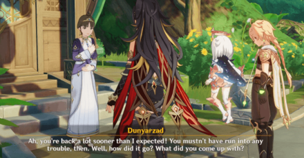 Genshin - Annals of Scarlet Sands Step 2 - Talk to Dunyarzad