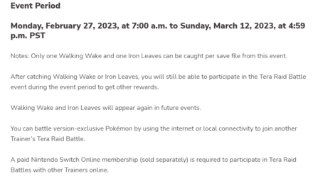 Walking Wake and Iron Leaves in Future Events