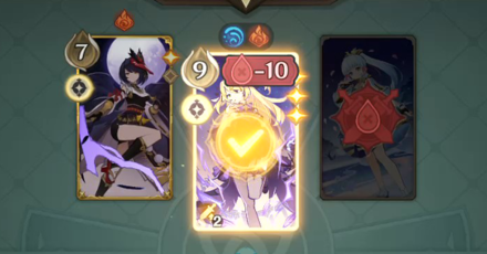 Genshin - Genius Invokation Kujou Sara Duel - Use Vaporize