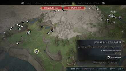 Hogwarts Legacy In the Shadow of the Relic Quest Location