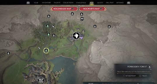 Hogwarts Legacy - Forbidden Forest location