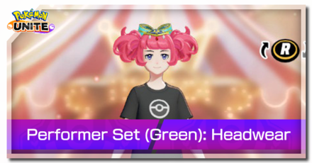 Pokemon UNITE - Performer Set (Green) Headwear Banner