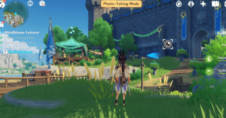 Genshin - Breezy Snapshots Day 1 - Windblume Leisure - Include the photo-taking point