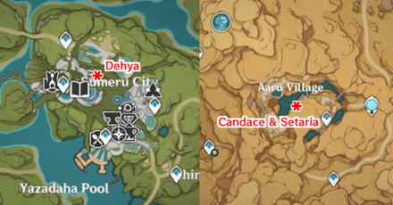 Genshin - Windblume Festival 2023 Character Locations - Sumeru