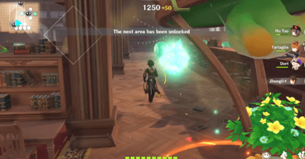 Genshin - Floral Pursuit Day 2 - Collect Balloons to unlock the next area