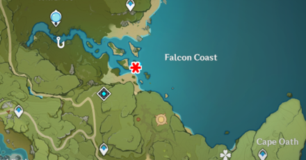 Genshin - Windblume Character Locations - Eula Amber and Collei in Falcon Coast Map