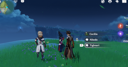 Genshin - Windblume Character Locations - Albedo and Tighnari in Thousands Winds Temple