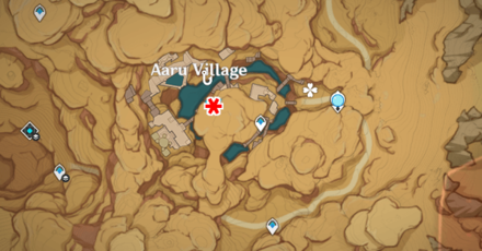 Genshin - Windblume Character Locations - Candace and Setaria in Aaru Village Map