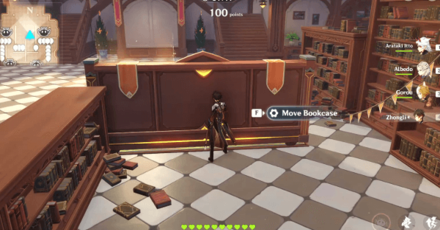 Genshin - Floral Pursuit Day 4 - use Moving Bookcases