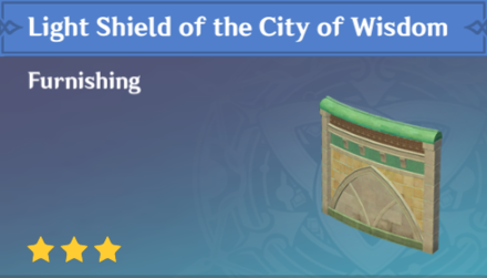 Genshin Impact - How to Get Light Shield of the City of Wisdom Furnishing
