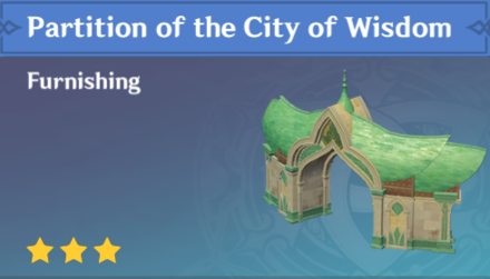 Genshin Impact - How to Get Partition of the City of Wisdom Furnishing