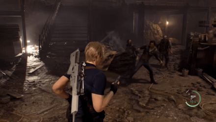 RE4 Remake - Luis Kicking an Enemy