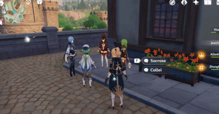 Genshin - Windblume Character Locations Day 3 - Sucrose Collei Eula Amber