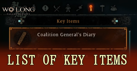 List of Key Items - Top Banner