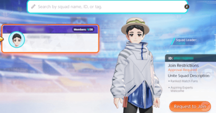 Pokemon UNITE - Joining Squads via Squad Search