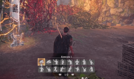 Gestures Selection Screen