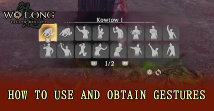 Wo Long Fallen Dynasty - How to Use and Obtain Gestures Banner