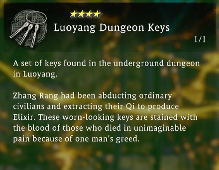 Wo Long Fallen Dynasty - Luoyang Dungeon Keys