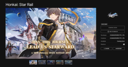 Honkai Star Rail - Pre-Register in Epic Games Store