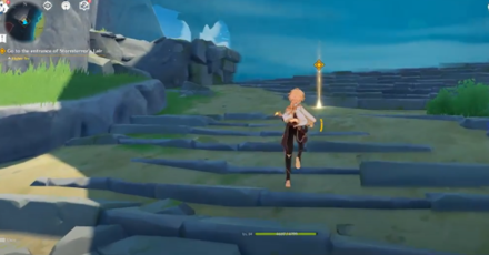 Genshin - Hurdle Wallkthrough - Go to the entrance of Stormterror