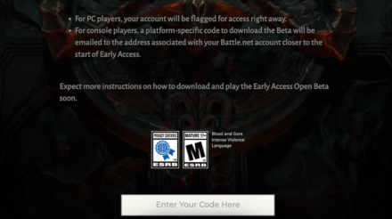 Enter Beta Access Code