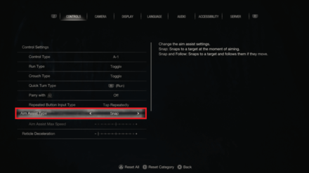 Resident Evil 4 Remake - Turn Aim Assist On