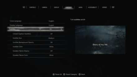 Resident Evil 4 Remake - Turn On Subtitles