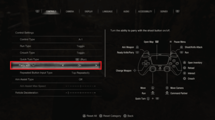 Resident Evil 4 Remake - Enable Parrying with the Shoot Button in Options