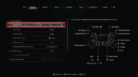 Resident Evil 4 Remake - Type B-1 and C-1 Controls for Veterans