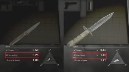 Resident Evil 4 Remake - Knives Have Different Durability Stats