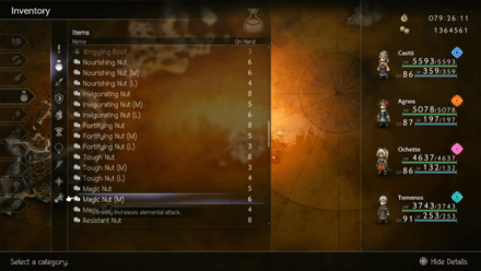 Octopath Traveler 2 - Utilize Nuts