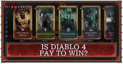 Is Diablo 4 Pay to Win Banner - Diablo 4