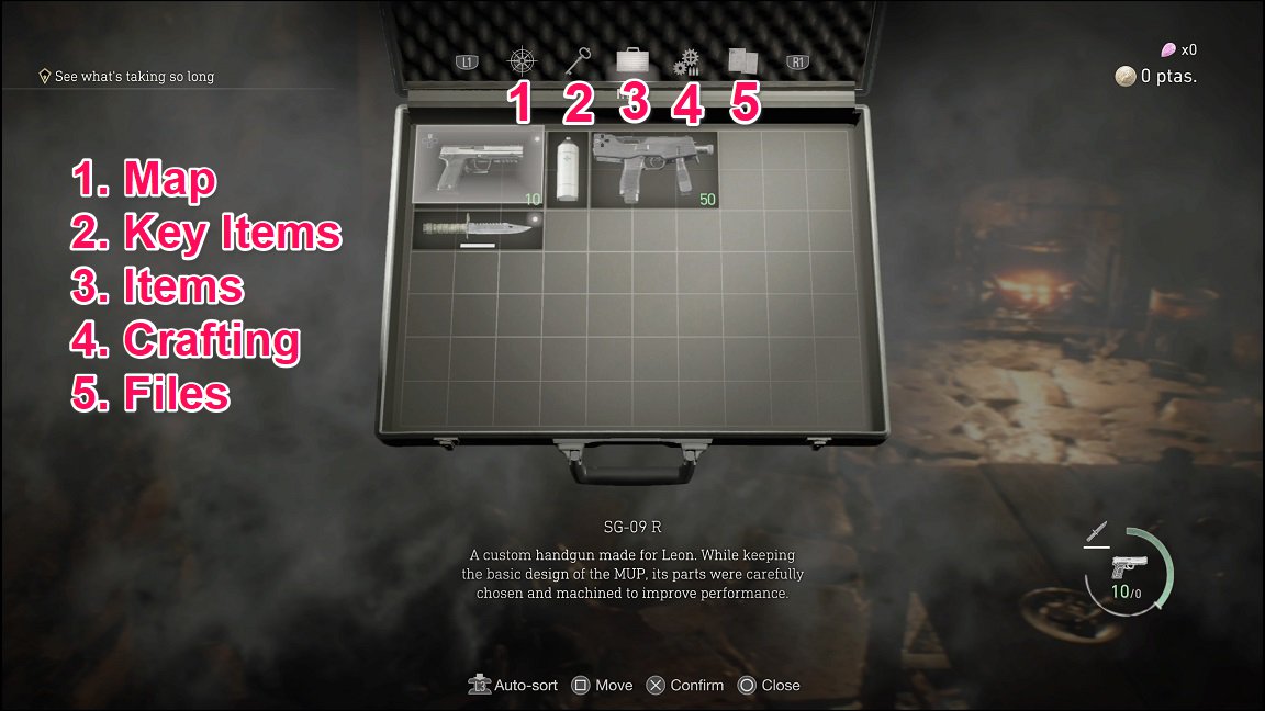 RE4R - how to check items