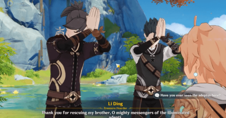 Genshin - Moulder of Mountains Walkthrough - Talk to Li Ding and Li Dang