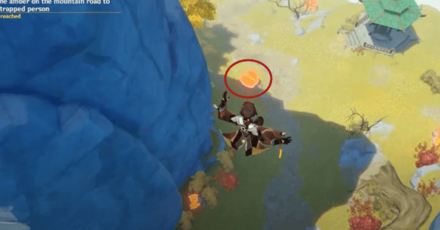 Genshin - Moulder of Mountains Walkthrough - Shatter the Amber on the Mountain Road