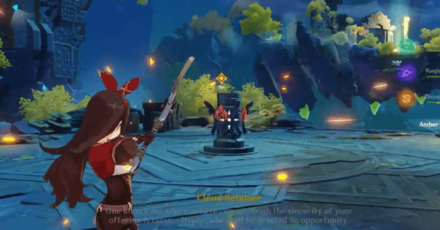 Genshin - Custodian of Clouds - Activate the Pyro Statue