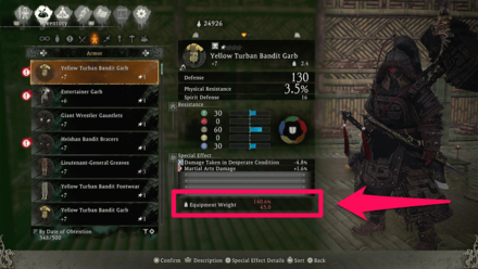 Wo Long Fallen Dynasty - Overweight Equipment