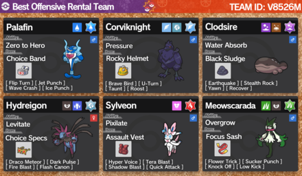 Pokemon Scarlet and Violet - Best Offensive Rental Team.png