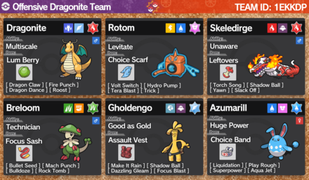Pokemon Scarlet and Violet - Offensive Dragonite Team