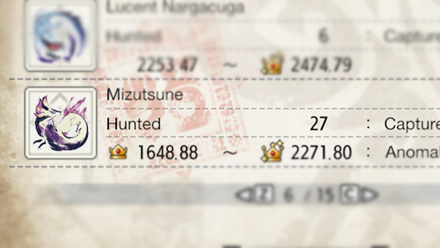 MH Rise Sunbreak Mizutsune Gold Crown Small and Large