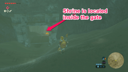 To Quomo Shrine Overworld Location