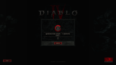 Diablo 4 - Queued for Login Remaining Time