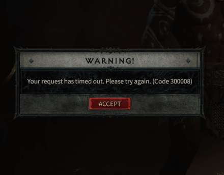 Diablo 4 - Error Code 300008