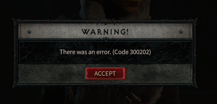 Diablo 4 - Error Code 300202