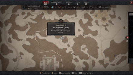 Secret of the Spring Map Location