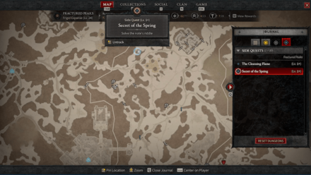 Go to the Blue Circle Secret of the Spring