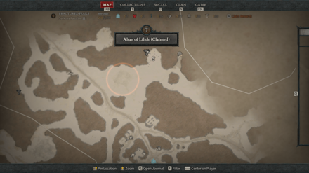 Diablo 4 - Altar of Lilith #11 Fractured Peaks Sarkova Pass Map