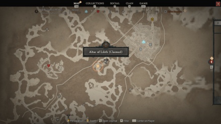 Diablo 4 - Altar of Lilith #3 Fractured Peaks Desolate Highlands Map
